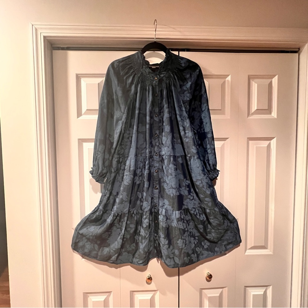 Style & Co. Blue Floral Mini Dress